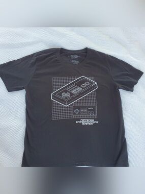 Nintendo Black T-Shirt with White NES Controller Graphic